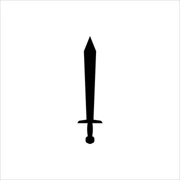 An isolated sword icon on a white background. Fantasy Warrior ancient weapo.. Stock Illustration