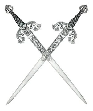 Isolated swords Stock Photos