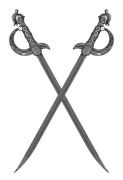 Isolated swords Stock Photos