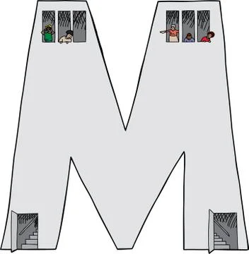 Isolated symbol for "m" Stock Illustration