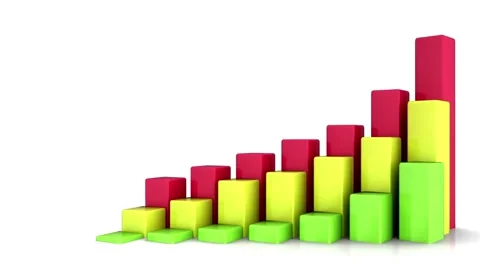 Isolated symbol marketing technology graph success growth number in animation 库存影片 334653025