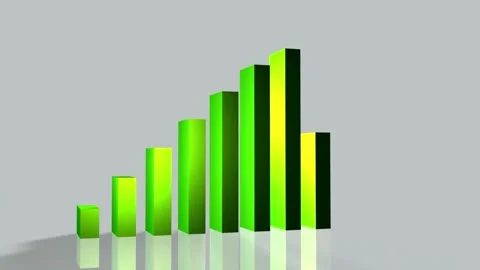 Isolated symbol marketing technology graph success growth number in animation 库存影片 334653052