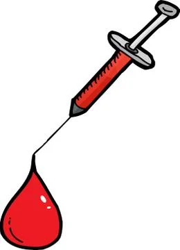 Isolated Syringe and Sample Stock Illustration