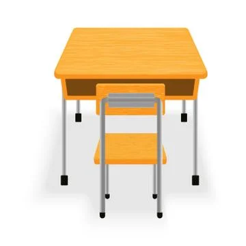 Isolated of Table and chair-Vector Illustration Stock Illustration