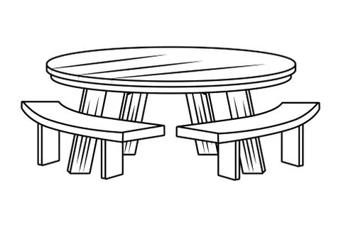 Isolated table design vector illustrator Illustrazione stock