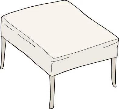 Isolated table Stock Illustration