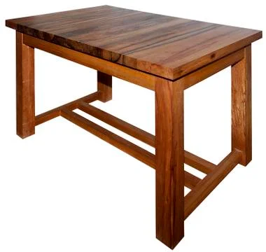 Isolated table made from real walnut wood, wery heavy Stock Photos