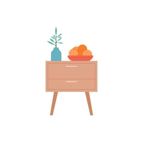 Isolated table room Stock Illustration