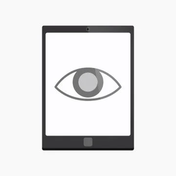Isolated tablet pc with an eye Stock Illustration