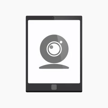 Isolated tablet pc with a web cam Stock Illustration