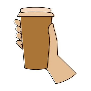 Isolated take coffee Stock Illustration