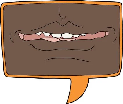 Isolated talking mouth Illustration