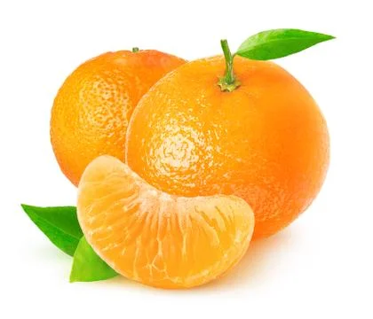 Isolated tangerines Stock Photos
