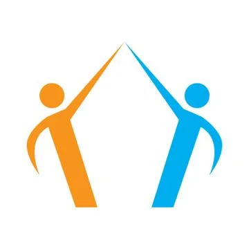 Isolated teamwork icon Stock Illustration