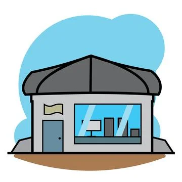 Isolated technology store building icon Vector Ilustración de archivo