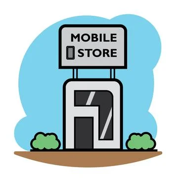 Isolated technology store building icon Vector Ilustración de archivo