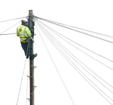 Isolated Telephone  Engineer Stock Photos