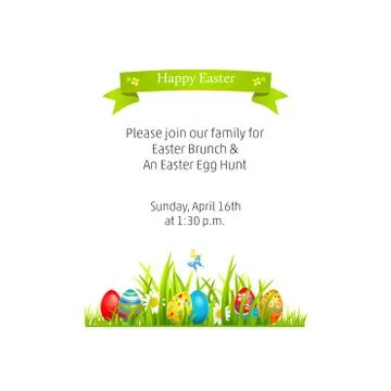Isolated Template Easter illustration Stock Illustration