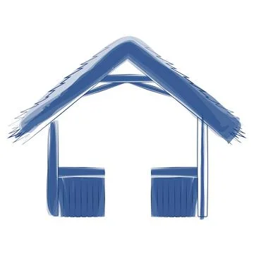 Isolated textured colored manger icon Vector Stock Illustration