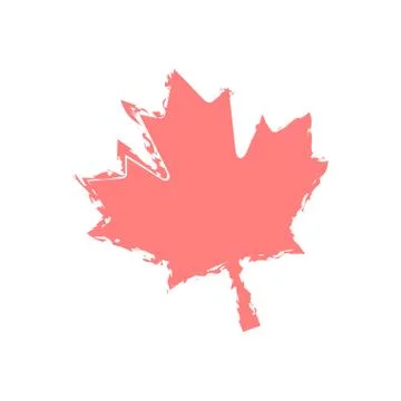 Isolated textured maple leaf Illustrazione stock