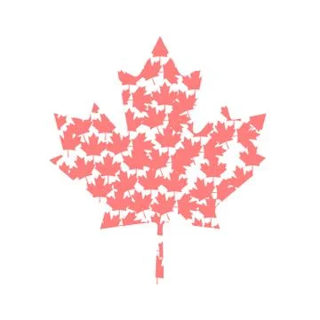 Isolated textured maple leaf イラスト素材
