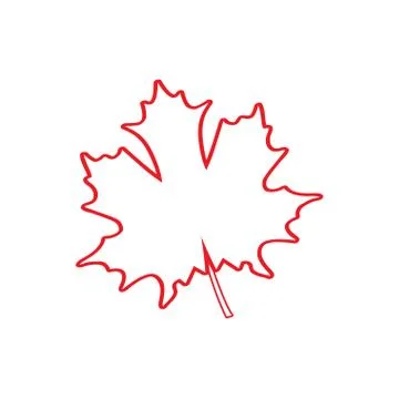 Isolated textured maple tree leaf Stockillustratie