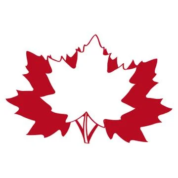 Isolated textured maple tree leaf Stockillustratie