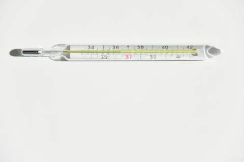 Isolated thermometer on the white background Stock Photos