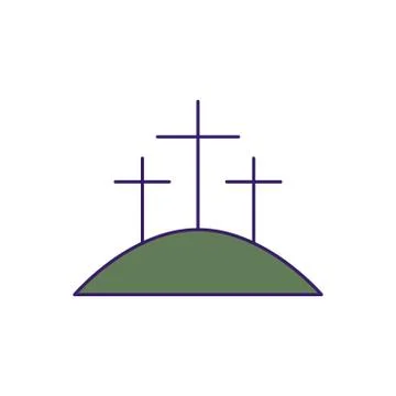 Isolated three crosses fill vector design Ilustración de archivo
