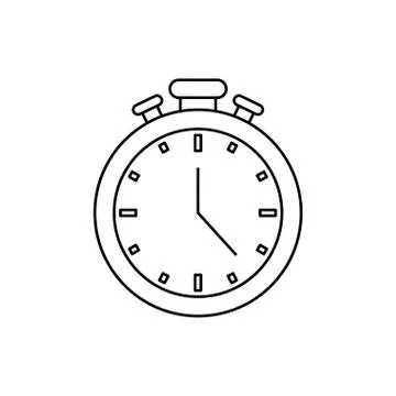 Isolated timer clock Stock Illustration