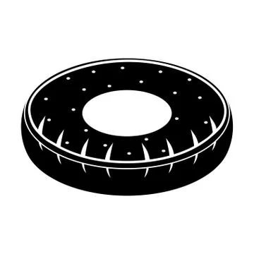 Isolated tire shaped pool float icon Illustrazione stock