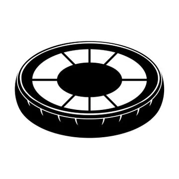 Isolated tire shaped pool float icon Stock Illustration
