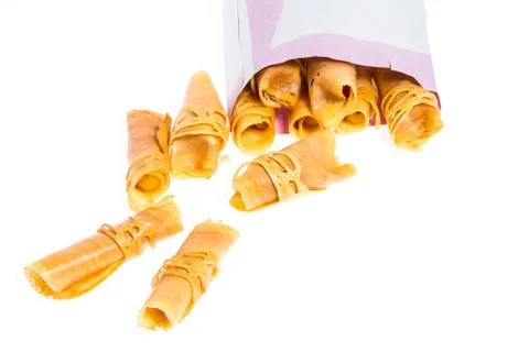 Isolated tokyo pancake rolled Stock Photos