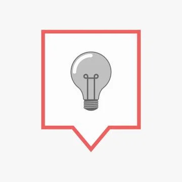 Isolated tooltip with a light bulb Stock Illustration
