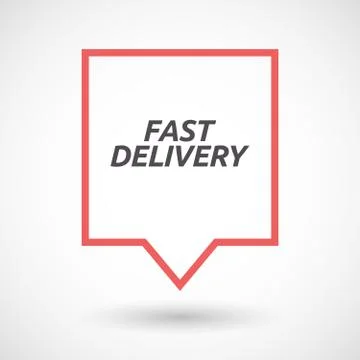 Isolated tooltip with  the text FAST DELIVERY Stock Illustration