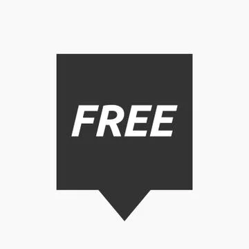 Isolated tooltip with    the text  FREE Stock Illustration