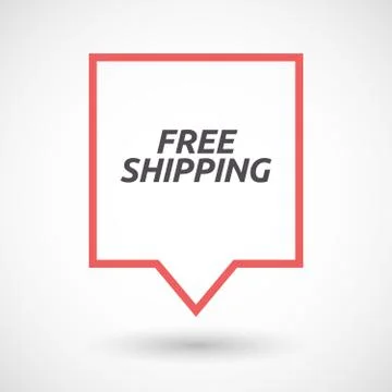 Isolated tooltip with    the text FREE SHIPPING Stock Illustration