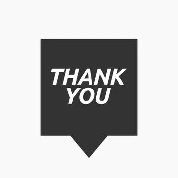 Isolated tooltip with    the text THANK YOU Stock Illustration