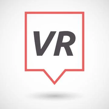 Isolated tooltip with    the virtual reality acronym VR Illustrazione stock