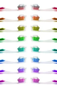 Isolated toothbrush with paste Stockillustratie