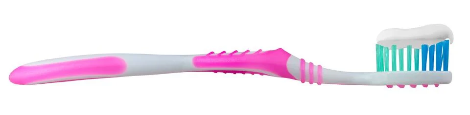 Isolated Toothbrush With Toothpaste Stock-Fotos