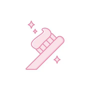 Isolated toothpaste and brush icon fill design Stock Illustration
