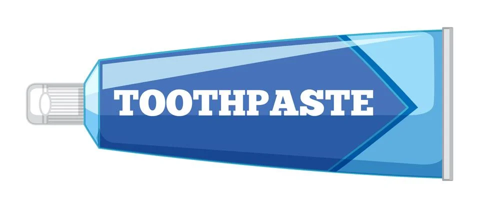 Isolated toothpaste on white background Stock Illustration