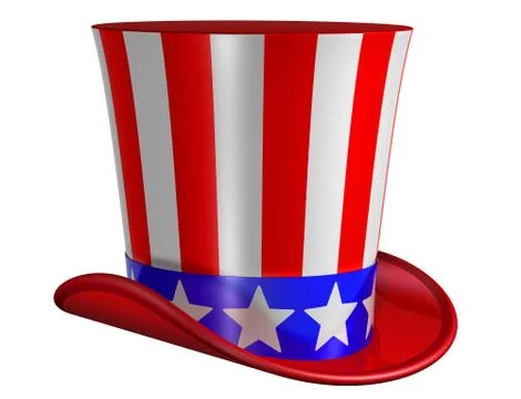 Isolated top hat for uncle sam Illustrazione stock