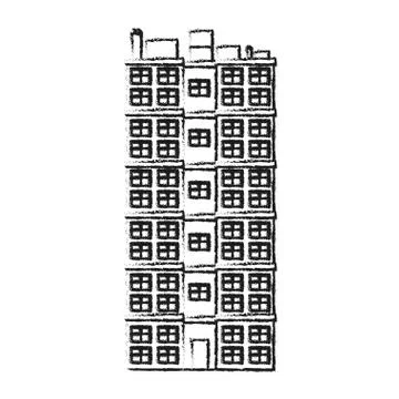 Isolated tower building design Ilustración de archivo
