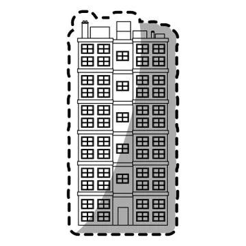 Isolated tower building design Ilustración de archivo