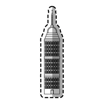Isolated tower building design Ilustración de archivo