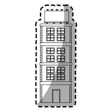 Isolated tower building design Ilustración de archivo