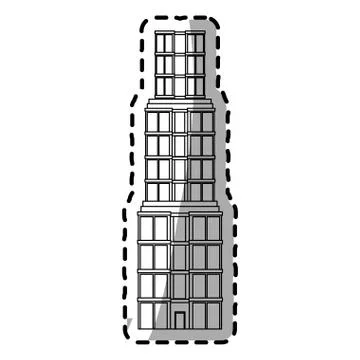 Isolated tower building design Ilustración de archivo