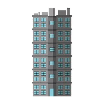 Isolated tower building design Ilustración de archivo